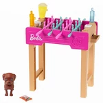 Kép 2/3 - Barbie csocsóasztal kerti játékszett kisállattal – Mattel