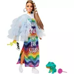 Kép 2/2 - Barbie: Extravagáns baba szivárványos ruhában – Mattel