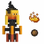 Kép 2/3 - Minecraft: Blaze figura kiegészítőkkel – Mattel