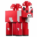 Kép 3/4 - Minecraft: Mooshroom 8 cm-es akciófigura kiegészítőkkel – Mattel