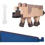 Kép 2/2 - Minecraft: Chestnut Wolf, farkas karakter játékfigura kiegészítőkkel – Mattel