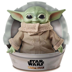 Kép 1/3 - Star Wars Mandalorian Baby Yoda plüss figura 28 cm – Mattel