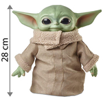 Kép 2/3 - Star Wars Mandalorian Baby Yoda plüss figura 28 cm – Mattel