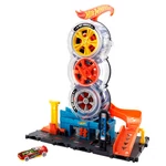 Kép 2/3 - Hot Wheels: City Tripla kerekes gumiszerviz játékszett – Mattel