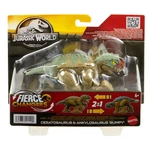 Kép 1/4 - Jurassic World: Fierce Changers – Ceratosaurus & Ankylosaurus átalakítható dinoszaurusz játékfigura – Mattel
