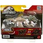 Kép 1/5 - Jurassic World: Fierce Changers – Carnotaurus & Stegosaurus átalakítható dinoszaurusz játékfigura – Mattel