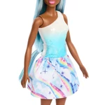 Kép 4/5 - Barbie Dreamtopia: Unikornis baba kék szivárványos ruhában – Mattel