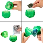 Kép 3/4 - Minecraft Reveal minifigura zöld tárolóban – Mattel