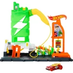 Kép 6/6 - Hot Wheels: City töltőállomás pályaszett 1 db kisautóval – Mattel