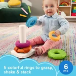 Kép 2/5 - Fisher-Price: Sensory Rock-A-Stack™ gyűrűpiramis – Mattel