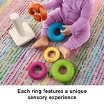Kép 4/5 - Fisher-Price: Sensory Rock-A-Stack™ gyűrűpiramis – Mattel