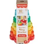 Kép 1/3 - Fisher-Price: Wood Fa Gyűrűpiramis fejlesztő játék – Mattel