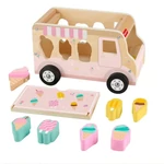 Kép 2/2 - Fisher-Price: Wood Fa Fagyikocsi formaválogató – Mattel
