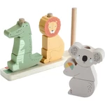 Kép 2/3 - Fisher-Price: Wood Fa állatos rakosgató – Mattel