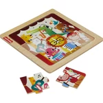 Kép 2/3 - Fisher-Price: Zenélő állatkák fa kirakós táblácska – Mattel