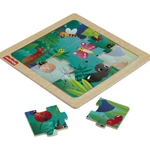 Kép 2/3 - Fisher-Price: Erdei rovarok fa kirakós táblácska – Mattel