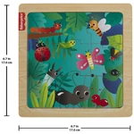 Kép 3/3 - Fisher-Price: Erdei rovarok fa kirakós táblácska – Mattel