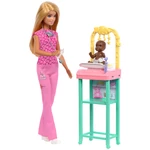 Kép 5/5 - Barbie szőke hajú gyerekorvos karrierbaba játékszett – Mattel