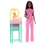 Kép 2/4 - Barbie barna hajú gyerekorvos karrierbaba játékszett – Mattel