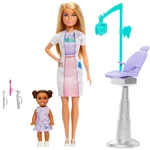 Kép 2/4 - Barbie szőke hajú fogorvos karrierbaba játékszett – Mattel