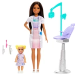 Kép 2/4 - Barbie barna hajú fogorvos karrierbaba játékszett – Mattel