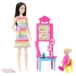 Kép 3/4 - Barbie tanárnő karrierbaba játékszett szőke hajú kisgyerekkel – Mattel