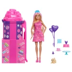 Kép 2/4 - Barbie party reveal meglepetés szett csúszdával – Mattel
