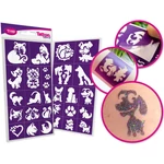 Kép 1/5 - TyToo: Kutyák és macskák csillámtetoválás sablon szett 27 db