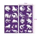 Kép 5/5 - TyToo: Vad állatok csillámtetoválás sablon szett 22 db