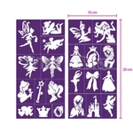 Kép 4/5 - TyToo: Tündérek és hercegnők csillámtetoválás sablon szett 22 db