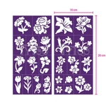 Kép 3/4 - TyToo: Virágok csillámtetoválás sablon szett 24 db