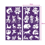 Kép 3/4 - TyToo: Erdei állatok csillámtetoválás sablon szett 26 db