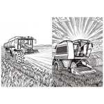 Kép 2/2 - Traktorok és mezőgazdasági gépek kifestőkönyv – Trefl