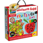 Kép 1/2 - Montessori Baby: 2 az 1-ben fűzögetős fajáték és formaillesztő puzzle