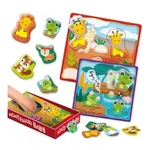 Kép 2/2 - Montessori: Baby Box készségfejlesztő formaillesztő puzzle – Állatok