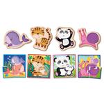 Kép 2/2 - Montessori baby fa puzzle – Állatok