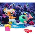 Kép 2/2 - Littlest Pet Shop: Petfluencers vidra és halacska 2 db-os figura szett – Vízalatti kalandok 2.széria