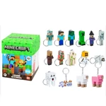 Kép 2/6 - Minecraft meglepetés figura kulcstartó, 13 cm, 2. sorozat - 1db