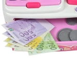 Kép 2/10 - Happy Shopping: Elektronikus fehér-rózsaszín pénztárgép hanggal és kiegészítőkkel 22,5x17 cm