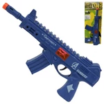 Kép 1/5 - Flint Gun: Kék katonai gépfegyver lövést imitáló funkcióval 30 cm