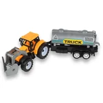 Kép 5/6 - Dupla traktor sárga színben tartályos utánfutóval