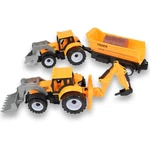 Kép 2/5 - Dupla traktor sárga színben teherszállító utánfutóval