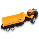 Kép 5/5 - Dupla traktor sárga színben teherszállító utánfutóval