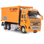 Kép 4/5 - Konténeres teherautó jármű fénnyel 1/38