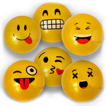 Kép 1/7 - Emoji mintás gumilabda többféle változatban 23 cm