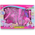 Kép 2/6 - Vouge Girl: 12 részes szépség szett fodrász kellékekkel, telefonnal és fülbevalóval