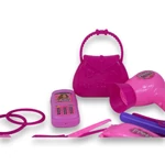 Kép 5/6 - Vouge Girl: 12 részes szépség szett fodrász kellékekkel, telefonnal és fülbevalóval