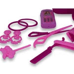 Kép 6/6 - Vouge Girl: 12 részes szépség szett fodrász kellékekkel, telefonnal és fülbevalóval