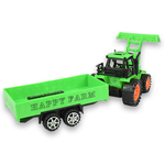 Kép 2/4 - Happy Farm Traktor pótkocsival és kiegészítőkkel