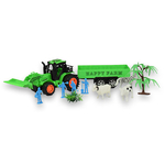 Kép 3/4 - Happy Farm Traktor pótkocsival és kiegészítőkkel